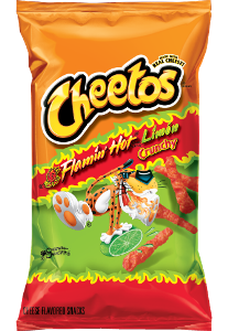 Cheetos Crunchy Flamin Hot Limon Cheese Flavoured Snacks Chips 240g Bag
